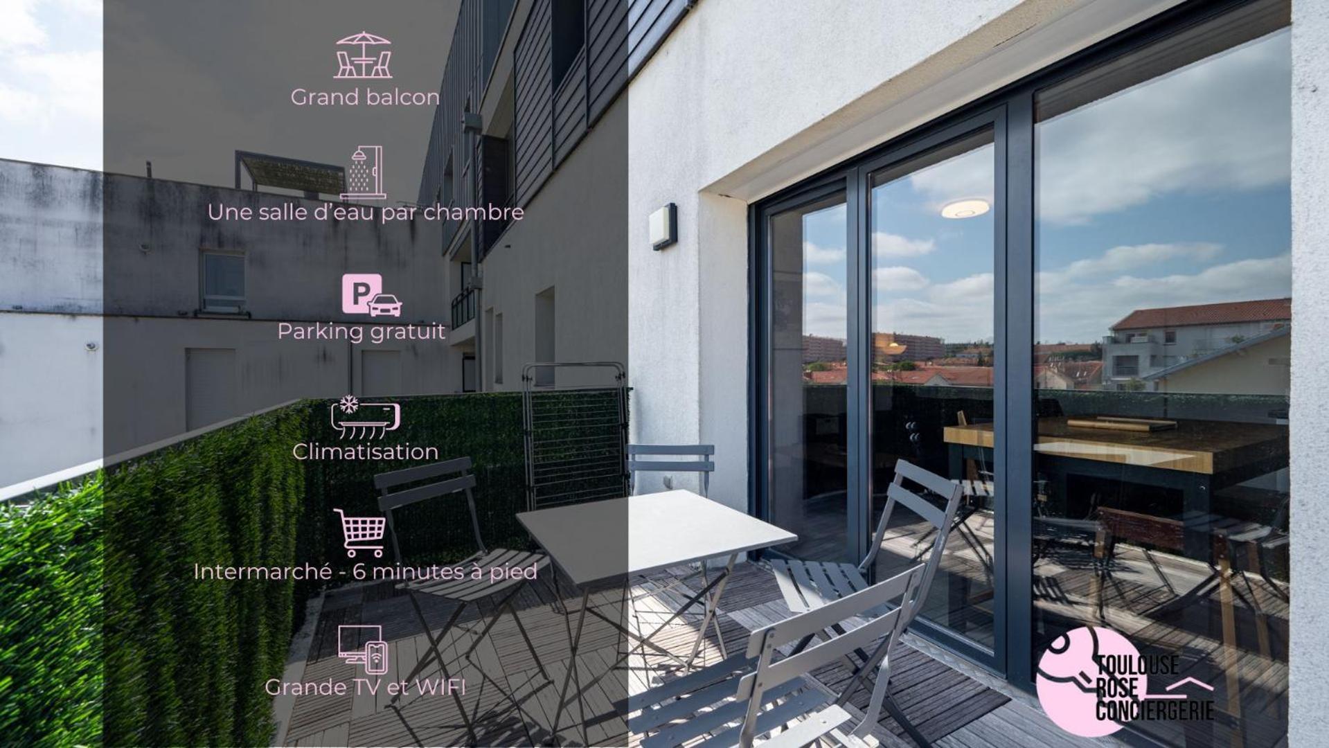 Le Saint Exupery - T3 Centre Ville Avec Balcon + Parking Gratuit Tolosa Esterno foto